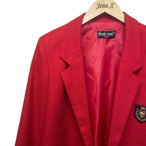 That’s me! vintage Red Harry Potter Theme Wool blend Blazer Jacket Size Medium - Picture 2 of 13